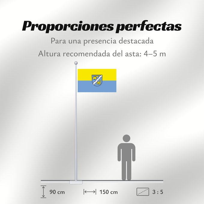 Proporciones de la bandera: Langenbrettach (Nördliches Baden-Württemberg)