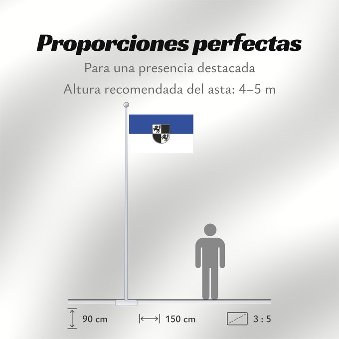 Proporciones de la bandera: Gerabronn (Nördliches Baden-Württemberg)