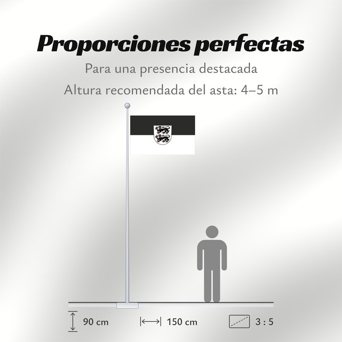 Proporciones de la bandera: Creglingen (Nördliches Baden-Württemberg)