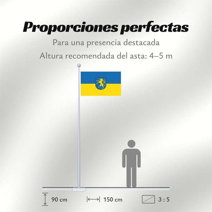 Proporciones de la bandera: Giengen an der Brenz (Schwäbische Alb)