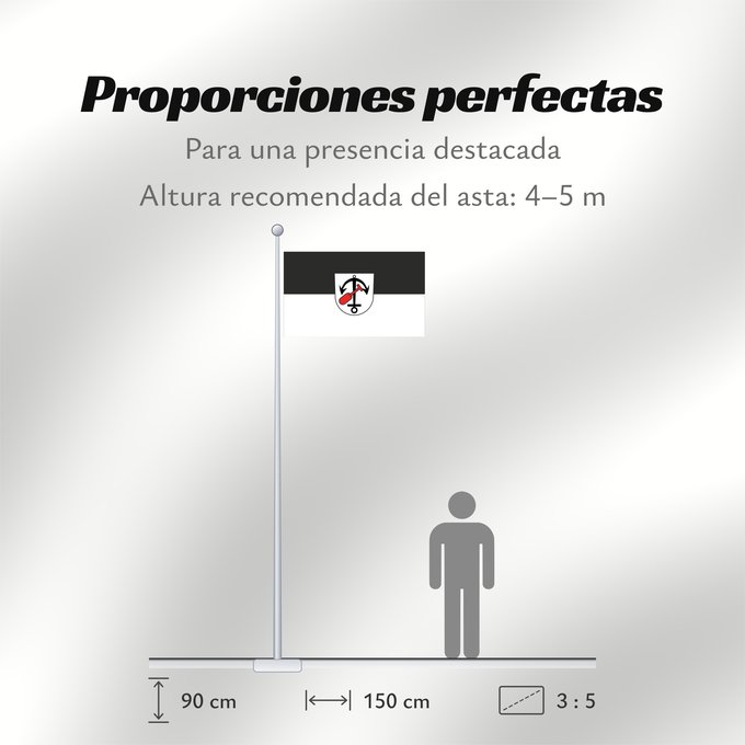 Proporciones de la bandera: Iffezheim (Nördlicher Schwarzwald)