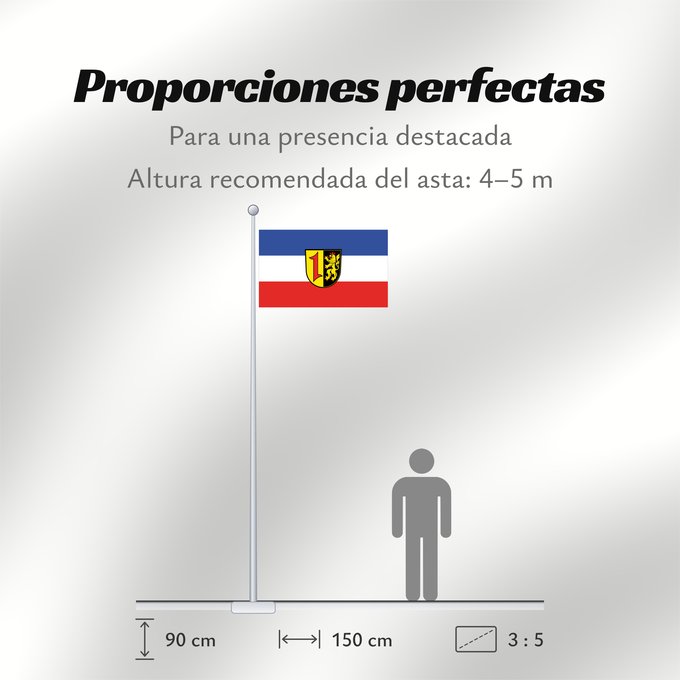 Proporciones de la bandera: Mannheim, Universitätsstadt (Nördliches Baden-Württemberg)