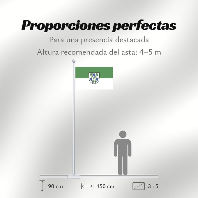 Proporciones de la bandera: Dossenheim (Nördliches Baden-Württemberg)