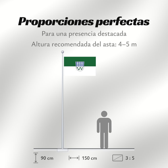 Proporciones de la bandera: Oftersheim (Nördliches Baden-Württemberg)