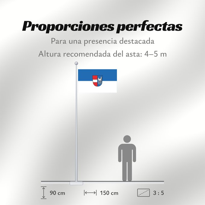 Proporciones de la bandera: Endingen am Kaiserstuhl (Südlicher Schwarzwald)
