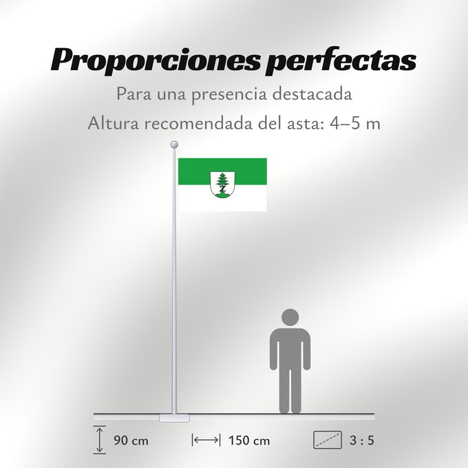 Proporciones de la bandera: Zimmern ob Rottweil (Mittlerer Schwarzwald)