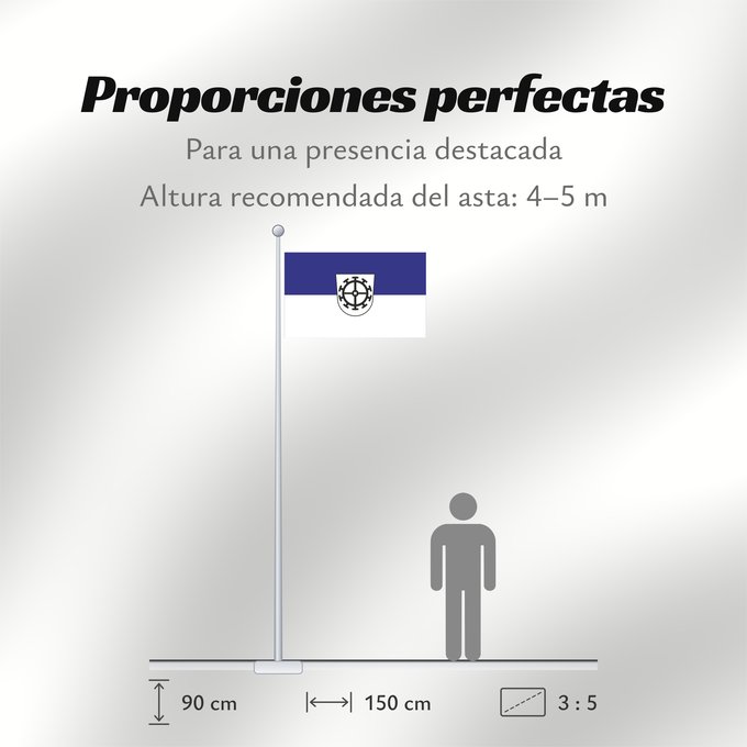Proporciones de la bandera: Mühlheim an der Donau (Schwäbische Alb)