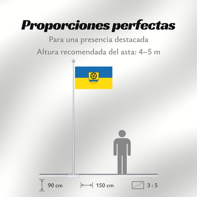 Proporciones de la bandera: Wutöschingen (Südlicher Schwarzwald)