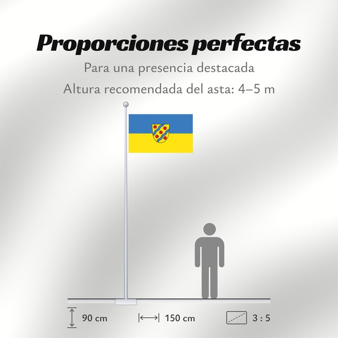 Proporciones de la bandera: Starzach (Schwäbische Alb)