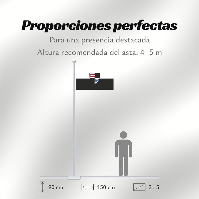 Proporciones de la bandera: Grosselfingen (Schwäbische Alb)