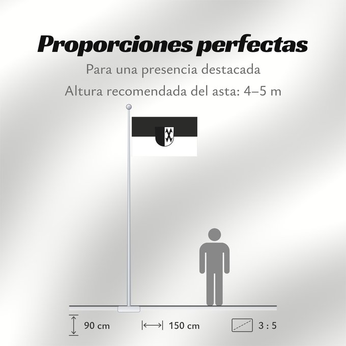 Proporciones de la bandera: Neenstetten (Schwäbische Alb)