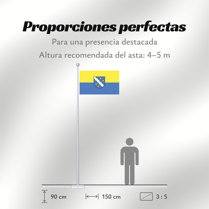 Proporciones de la bandera: Heroldstatt (Schwäbische Alb)