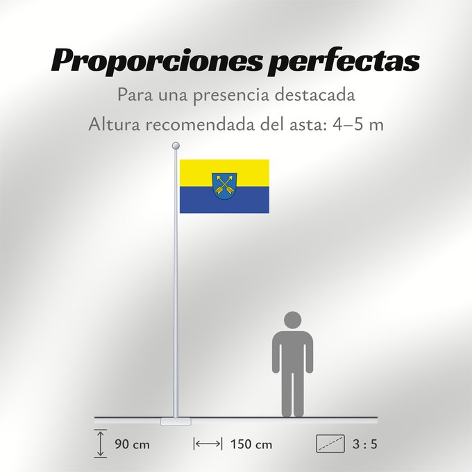 Proporciones de la bandera: Uttenweiler (Württembergisches Allgäu Oberschwaben)