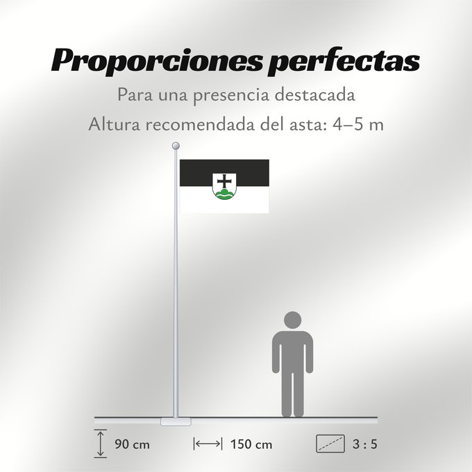 Proporciones de la bandera: Achberg (Württembergisches Allgäu Oberschwaben)
