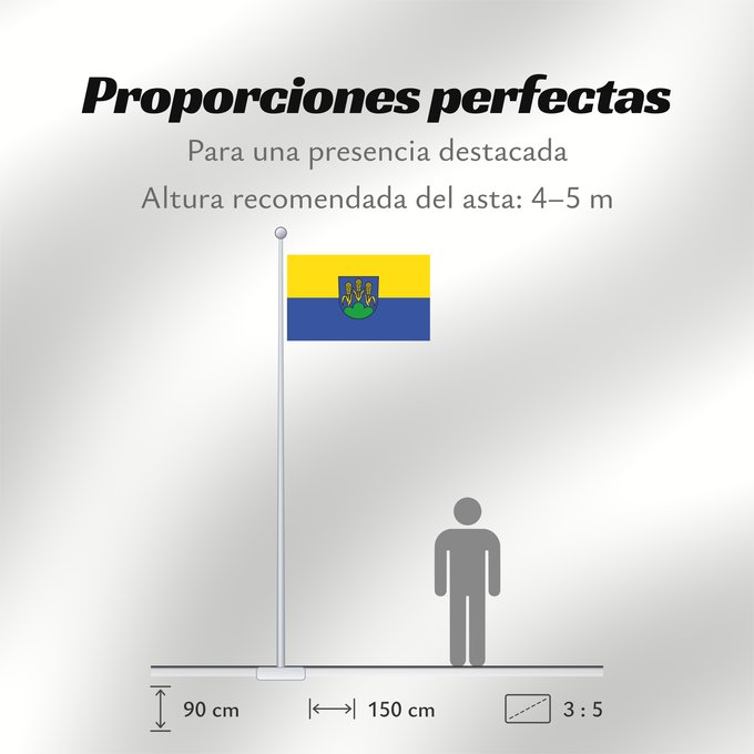 Proporciones de la bandera: Bergatreute (Württembergisches Allgäu Oberschwaben)