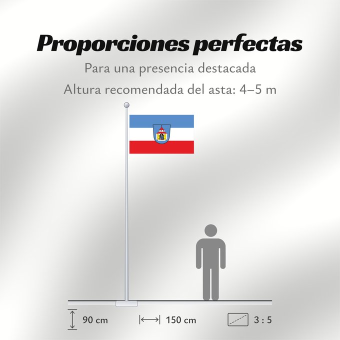 Proporciones de la bandera: Neuötting, St (Inn-Salzach)