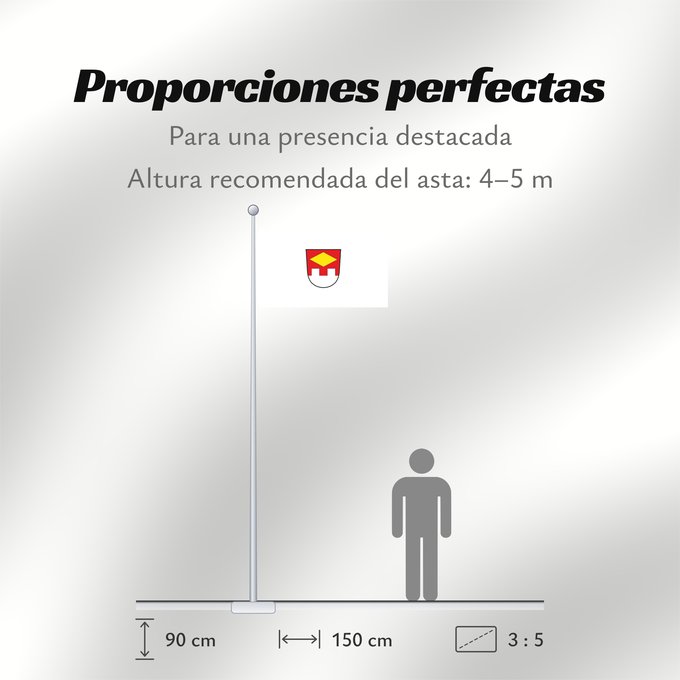 Proporciones de la bandera: Mauern (Münchener Umland)