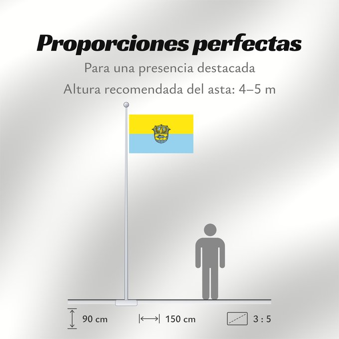 Proporciones de la bandera: Utting am Ammersee (Ammersee-Lech)