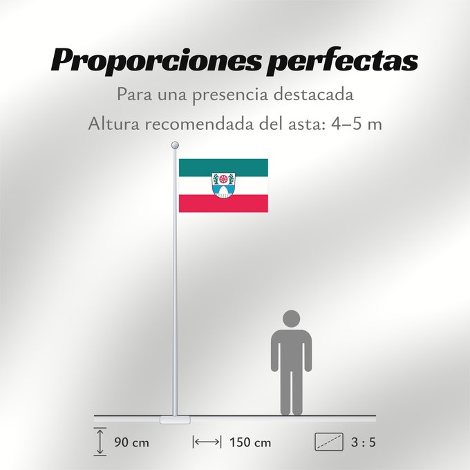 Proporciones de la bandera: Garching b.München, St (Münchener Umland)
