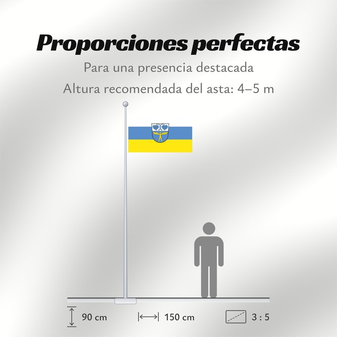Proporciones de la bandera: Neubiberg (Münchener Umland)