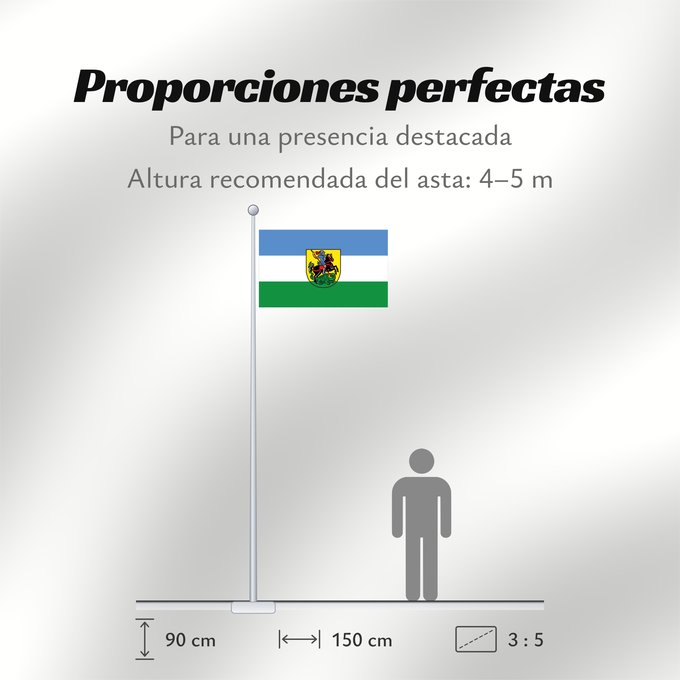 Proporciones de la bandera: Hohenwart, M (Oberbayerns Städte)