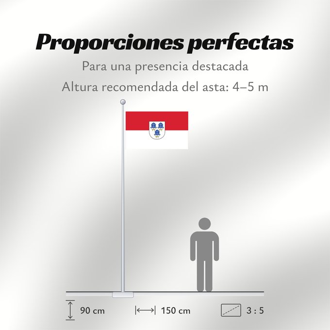 Proporciones de la bandera: Landshut (Ostbayerische Städte)