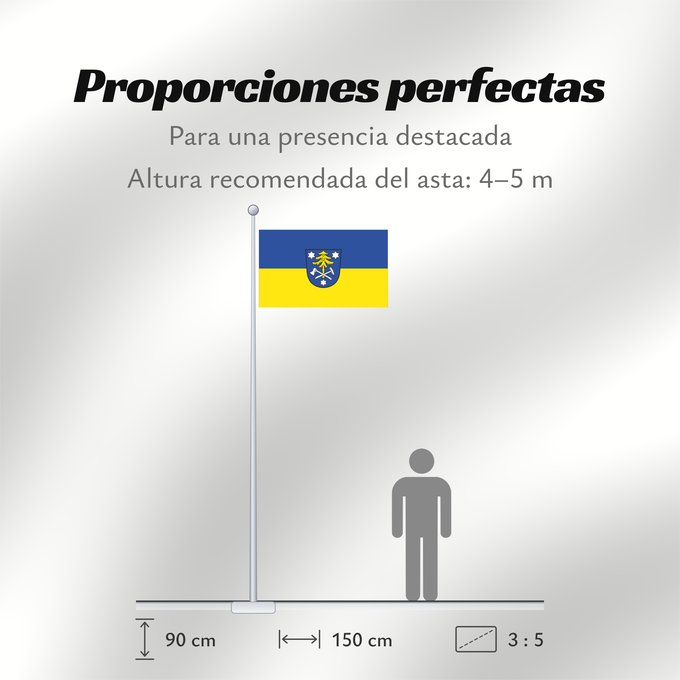 Proporciones de la bandera: Ihrlerstein (Bayerischer Jura)