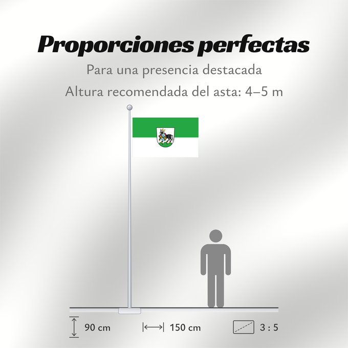 Proporciones de la bandera: Auerbach i.d.OPf., St (Bayerischer Jura)