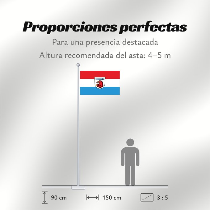 Proporciones de la bandera: Chamerau (Bayerischer Wald)