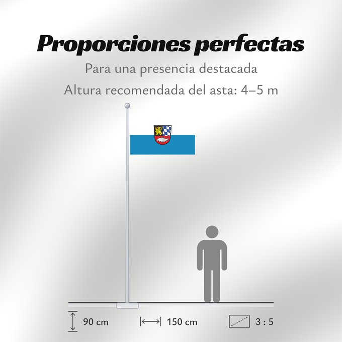 Proporciones de la bandera: Eschenbach i.d.OPf., St (Oberpfälzer Wald)