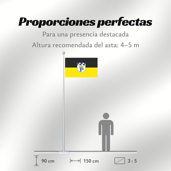 Proporciones de la bandera: Pressath, St (Oberpfälzer Wald)