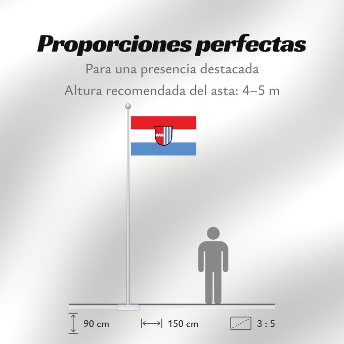 Proporciones de la bandera: Niedermurach (Oberpfälzer Wald)