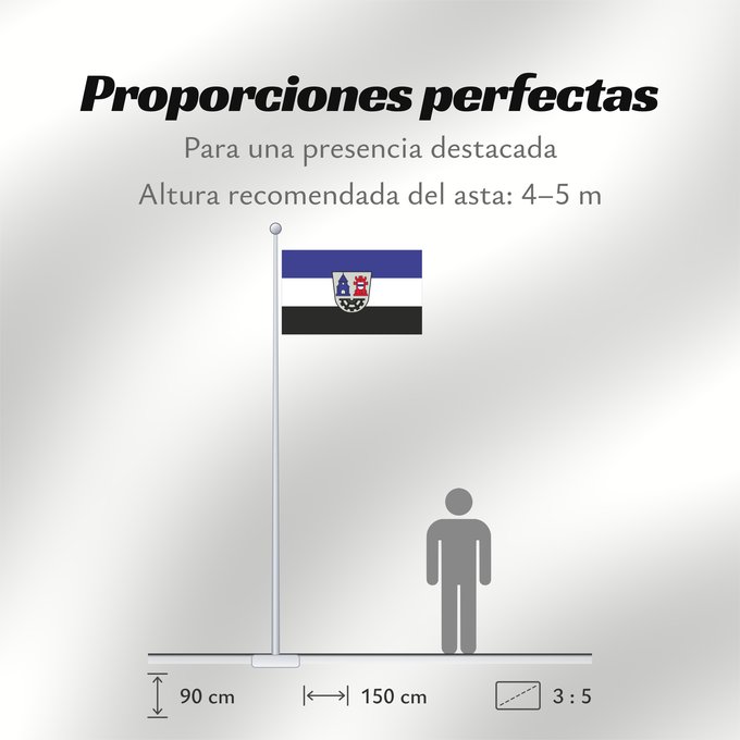 Proporciones de la bandera: Wernberg-Köblitz, M (Oberpfälzer Wald)