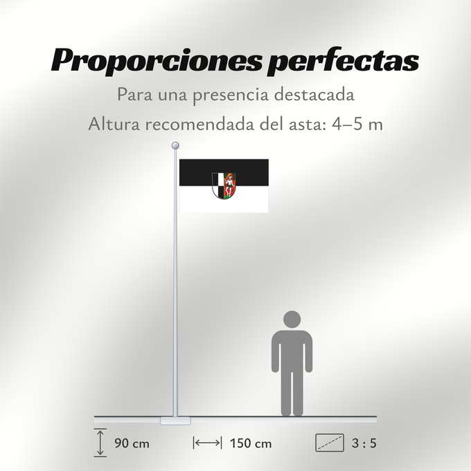 Proporciones de la bandera: Naila, St (Frankenwald)