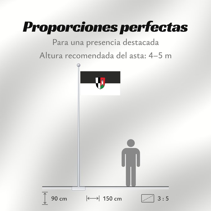 Proporciones de la bandera: Hohenberg a.d.Eger, St (Fichtelgebirge)