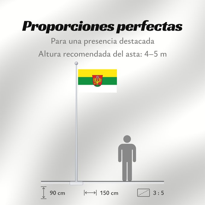 Proporciones de la bandera: Arberg, M (Fränkisches Seenland)