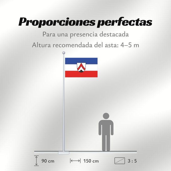 Proporciones de la bandera: Absberg, M (Fränkisches Seenland)