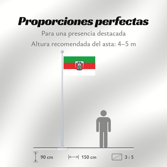 Proporciones de la bandera: Aschaffenburg (Spessart-Mainland)