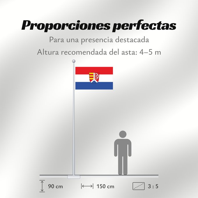 Proporciones de la bandera: Mainaschaff (Spessart-Mainland)