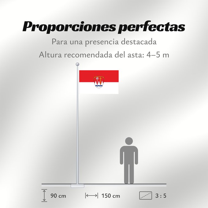Proporciones de la bandera: Oberthulba, M (Rhön)