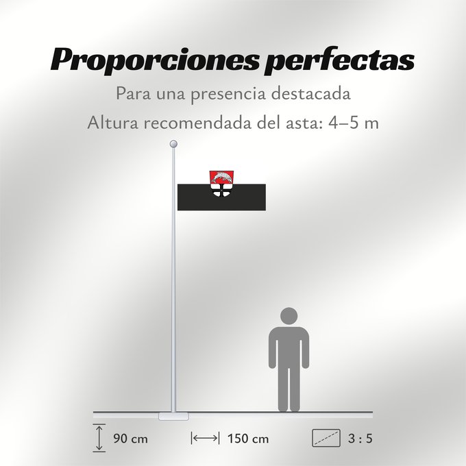 Proporciones de la bandera: Nordheim v.d.Rhön (Rhön)