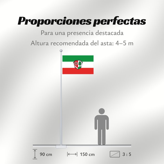 Proporciones de la bandera: Elsenfeld, M (Spessart-Mainland)