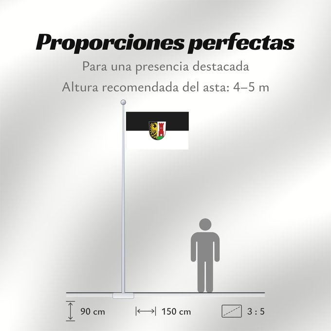 Proporciones de la bandera: Kempten (Allgäu) (Allgäu)