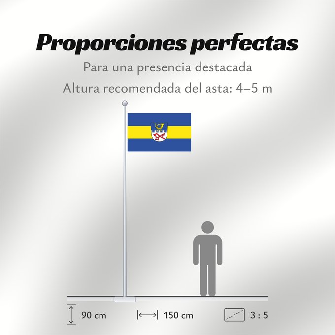 Proporciones de la bandera: Eurasburg (Bayerisch-Schwaben)