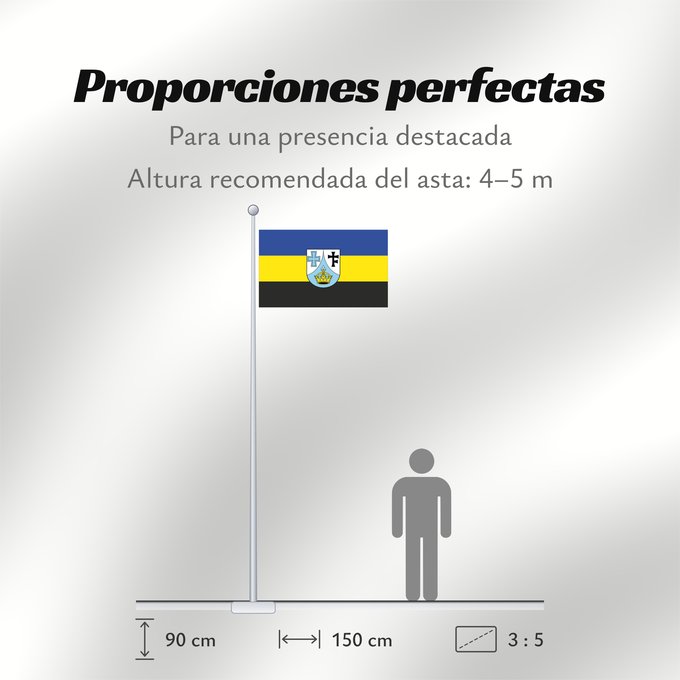 Proporciones de la bandera: Todtenweis (Bayerisch-Schwaben)
