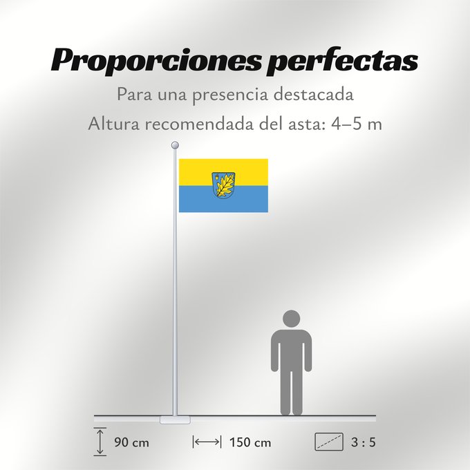 Proporciones de la bandera: Aystetten (Bayerisch-Schwaben)