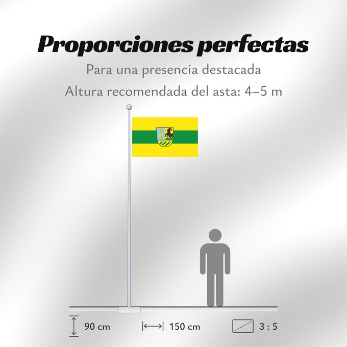 Proporciones de la bandera: Laugna (Bayerisch-Schwaben)