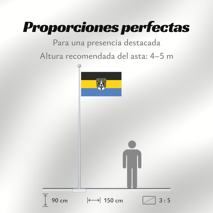 Proporciones de la bandera: Zöschingen (Bayerisch-Schwaben)