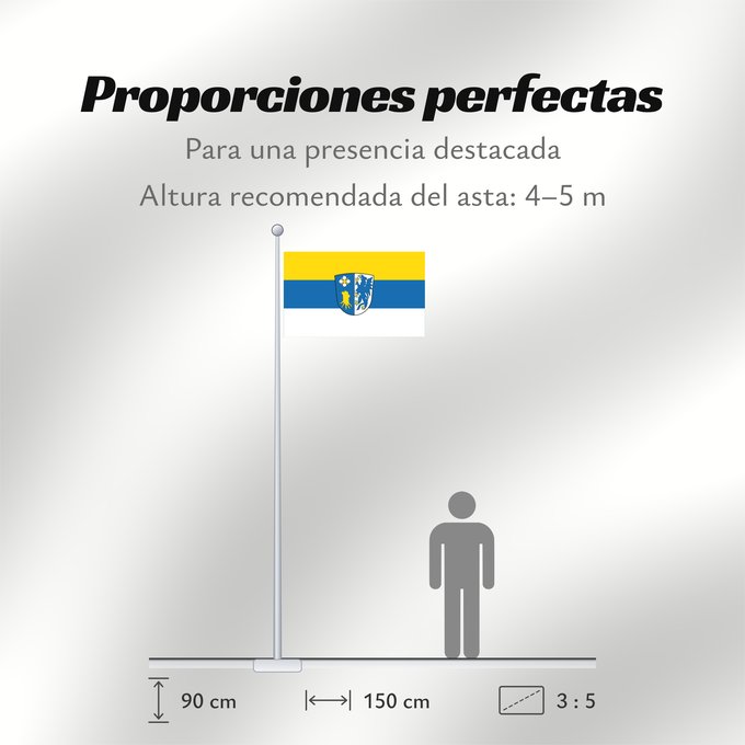 Proporciones de la bandera: Landensberg (Bayerisch-Schwaben)