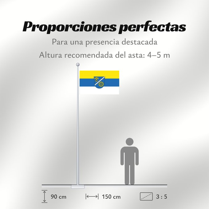 Proporciones de la bandera: Vöhringen, St (Bayerisch-Schwaben)